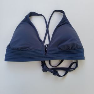 Seafolly Halter Bikini Swimsuit Top Size 10 Navy Blue New